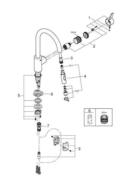 Grohe Eurosmart Cosmopolitan Смеситель однорычажный для мойки (31481001) 31481001 фото
