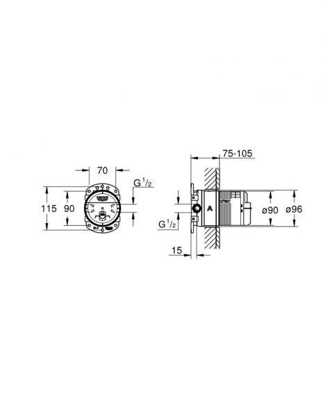 Grohe Rainshower Универсальная встроенная часть (26483000) 26483000 фото