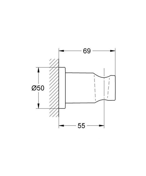 Grohe Rainshower Настенный держатель для ручного душа (22117KF0) 22117KF0 фото