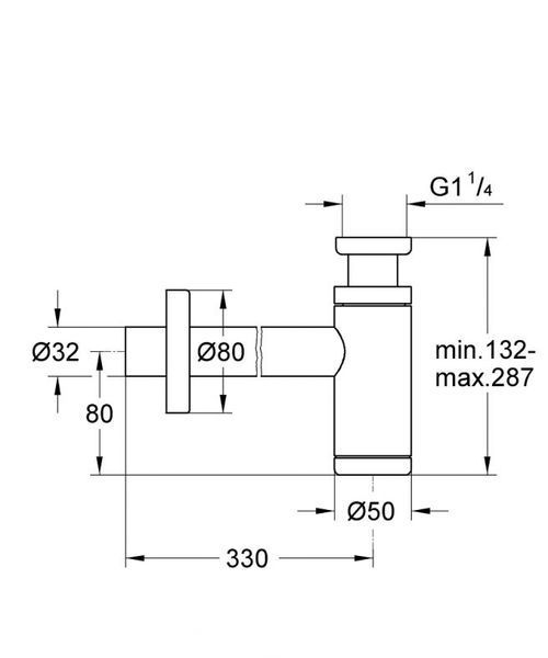 Grohe Сифон для раковини 1 1/4" (28912DC0) 28912DC0 фото