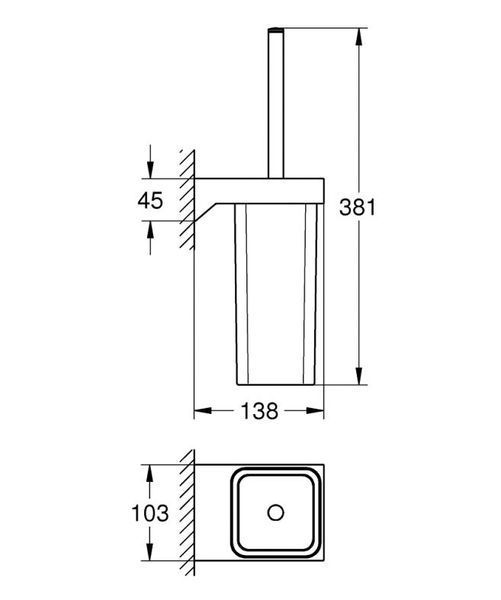 Grohe Selection Cube Tуалетный ёршик в комплекте (40857000) 40857000 фото