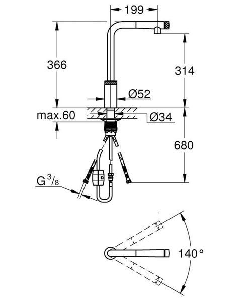 Grohe Minta SmartControl Змішувач для мийки (31613000) 31613000 фото