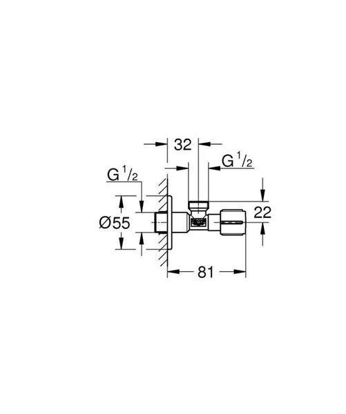 Grohe Кутовий вентиль 1/2" (1023422430) 1023422430 фото