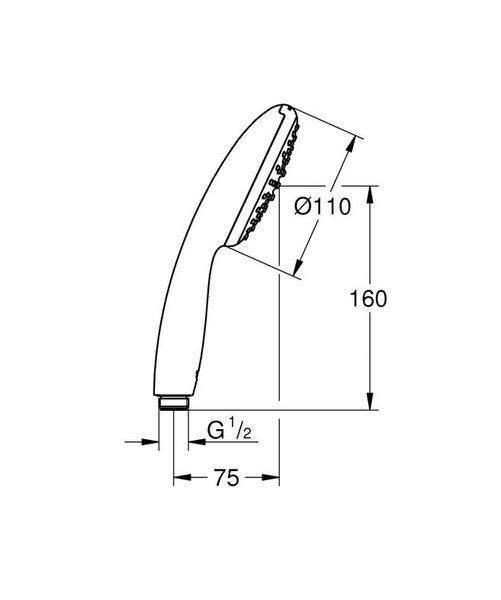 Grohe Tempesta 110 Ручной душ, 1 режим струи (27923003) 27923003 фото