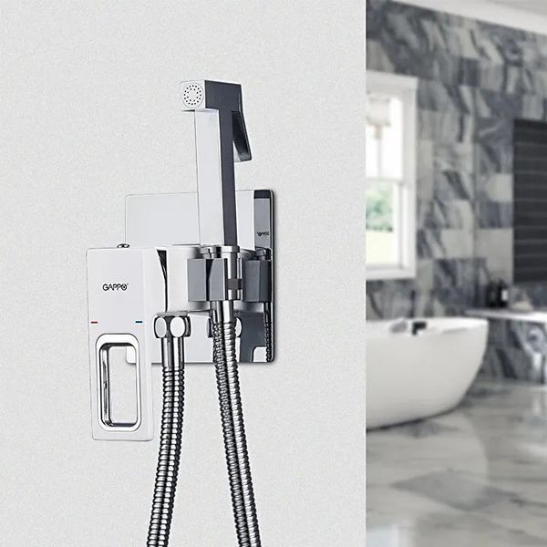 Встроенный гигиенический душ GAPPO G7217-8, белый/хром 1041654 фото