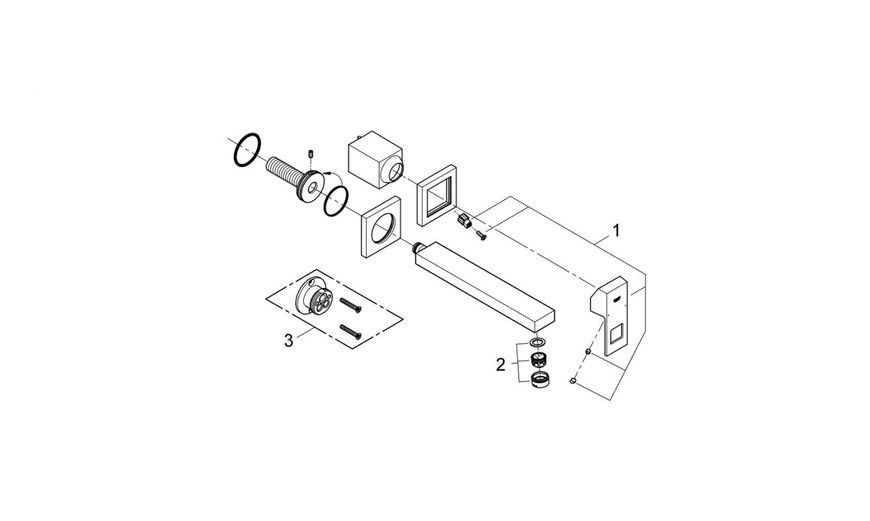 Grohe Eurocube Змішувач для раковини на 2 отвори M-Size (23447000) 23447000 фото