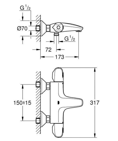 Grohe Grohtherm 1000 Термостат для ванны (348162433) 348162433 фото