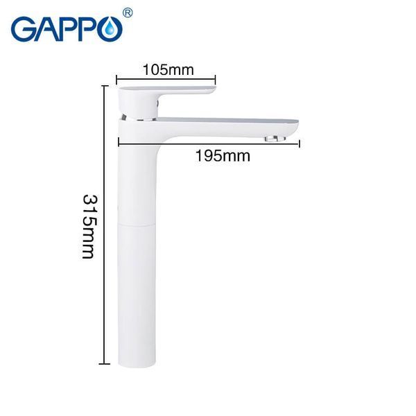 Смеситель для раковины высокий GAPPO G1048-2 1034026 фото