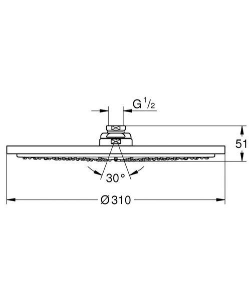 Grohe Rainshower Cosmopolitan 310 Верхний душ с одним режимом (27478000) 27478000 фото
