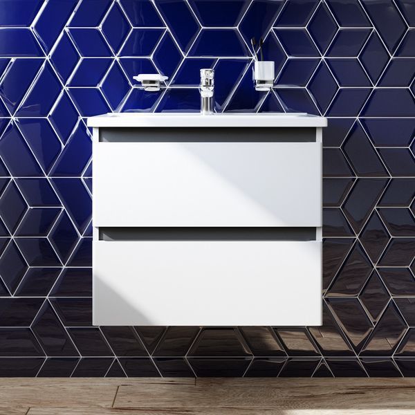 Тумба з раковиною, підвісна, 65 см, 2 ящика AM.PM M85-FHX0652-WC0652WG38 X-Joy M85-FHX0652-WC0652WG38 фото