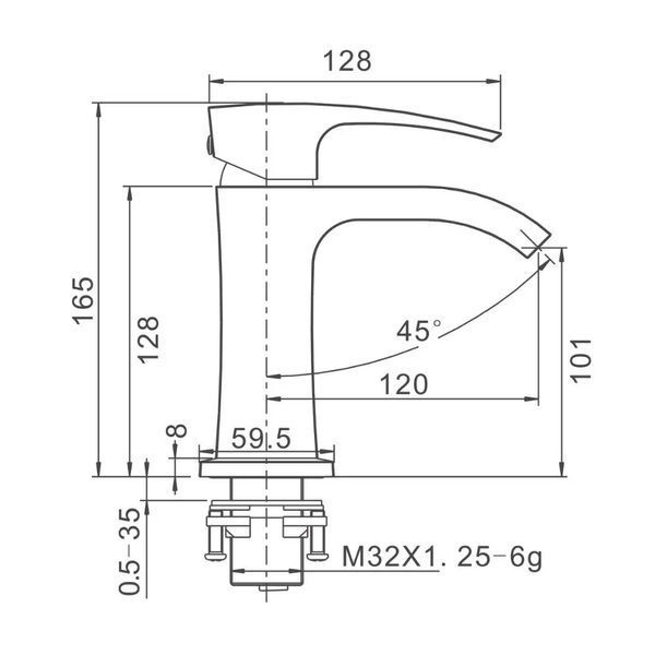 Смеситель для раковины GAPPO G1007-3 1045065 фото