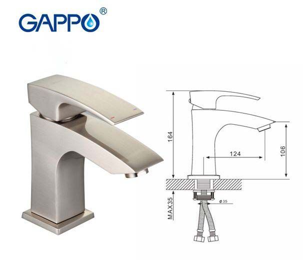 Смеситель для раковины GAPPO G1007-5 1035440 фото