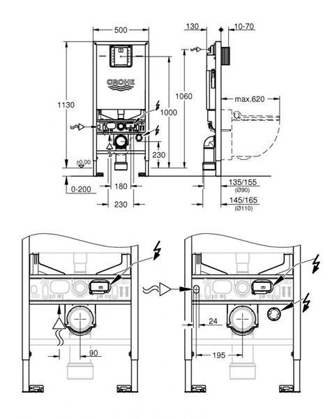 Grohe Інсталяція Rapid SLX для унітазу (39596000) 39596000 фото