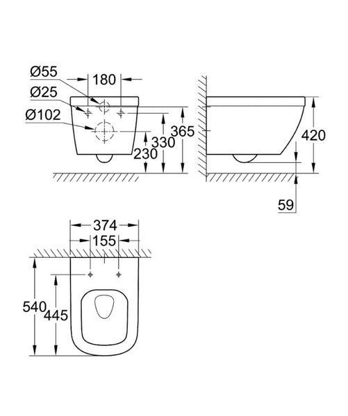 Grohe Подвесной унитаз Euro Ceramic (39328000) 39328000 фото