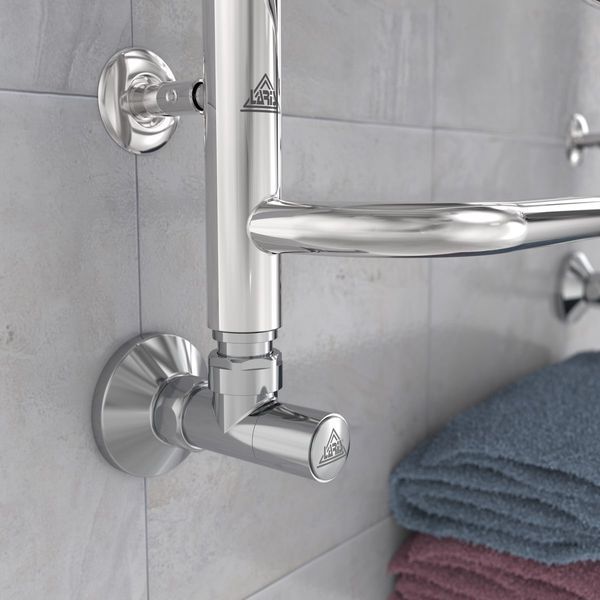 Кран Кутовий Laris Звичайний 1/2" - 3/4" + Ексцентрики 2Шт. (Lx-4701) 71401061 фото