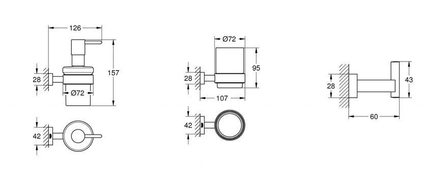 Grohe Essentials Cube Комплект аксессуаров для раковины (BF40511EC ) BF40511EC фото