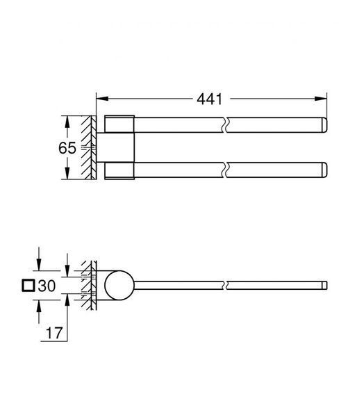 Grohe Selection Тримач для рушника, поворотний (41219KF0) 41219KF0 фото