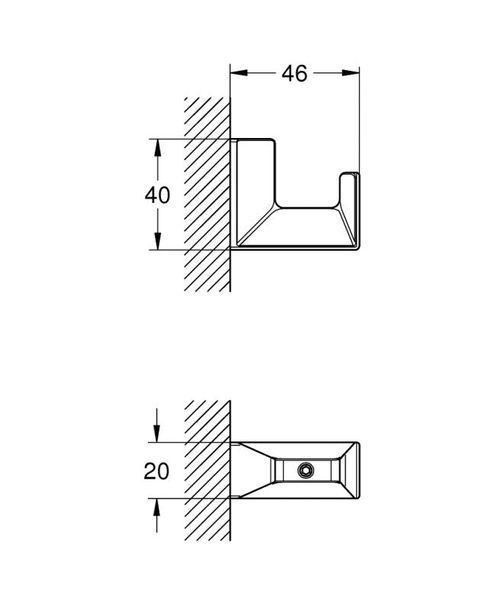 Grohe Selection Cube Крючок для банного халата (40782000) 40782000 фото