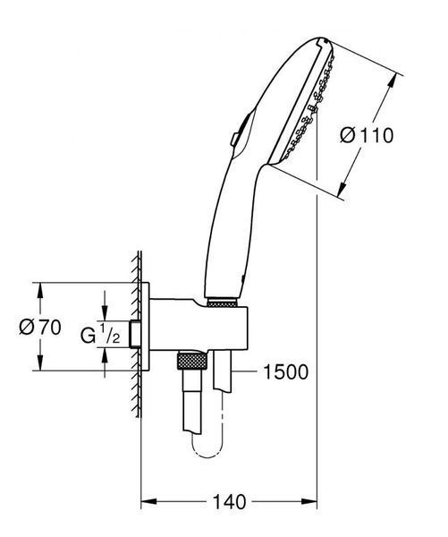 Grohe Tempesta 110 Душевой набор, 2 вида струй (264062433) 264062433 фото