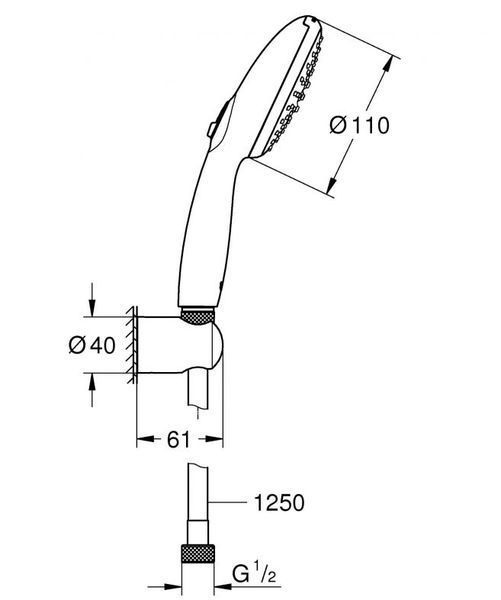 Grohe Tempesta 110 Душевой набор, 2 режима струи (26164003) 26164003 фото