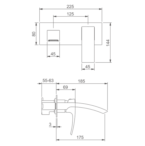Встроенный смеситель для раковины GAPPO G1007-2 1041626 фото