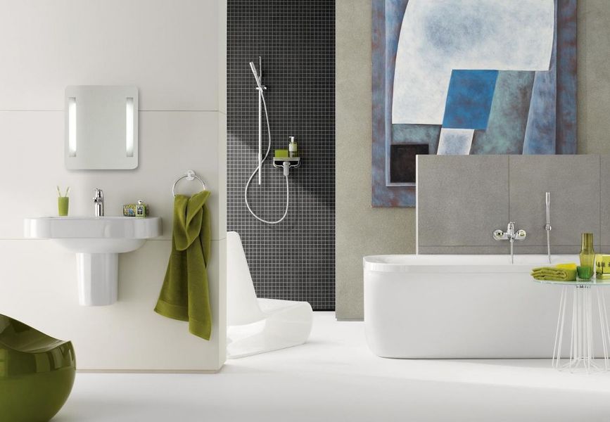 Grohe Eurosmart Cosmopolitan Смеситель однорычажный для ванны с душевым набором (32832000) 32832000 фото