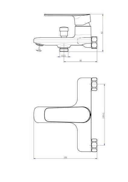 Смеситель для ванны PERLA "Jack" с аксессуарами ЧЕРНЫЙ PBZ6304B PBZ6304В фото