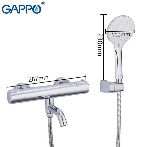 Змішувач для ванни з термостатом GAPPO G3290 1034043 фото