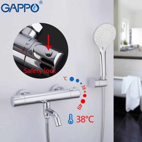 Змішувач для ванни з термостатом GAPPO G3290 1034043 фото