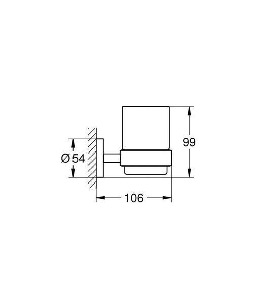 Grohe Essentials Стакан стеклянный с держателем (1022562430) 1022562430 фото