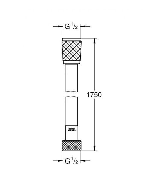 Grohe Rotaflex TwistStop Душовий шланг 1750мм (28410002) 28410002 фото