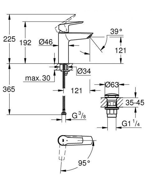 Grohe QuickFix Start Одноважільний змішувач для раковини M-Size (237462432) 237462432 фото