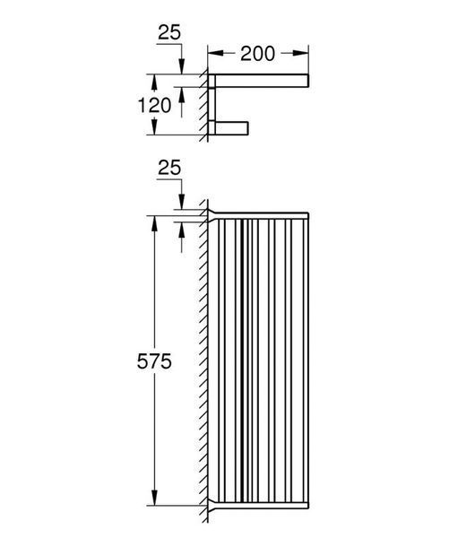 Grohe Selection Cube Поличка для рушників (40804000) 40804000 фото