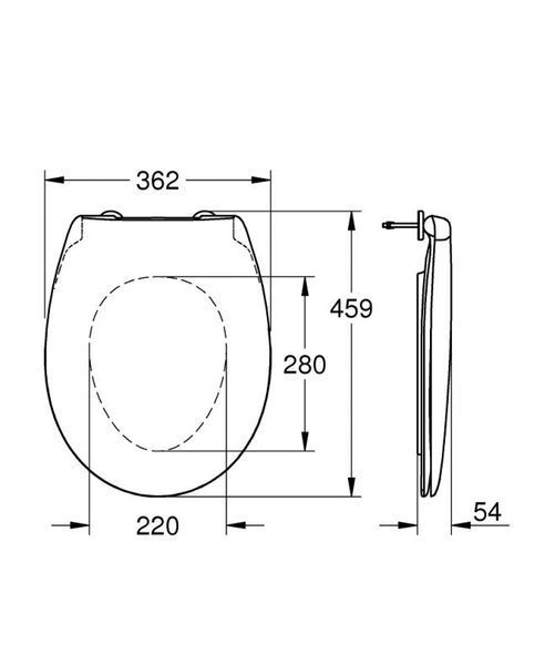 Grohe Сиденье для унитаза Bau Ceramic soft close (39493000) 39493000 фото