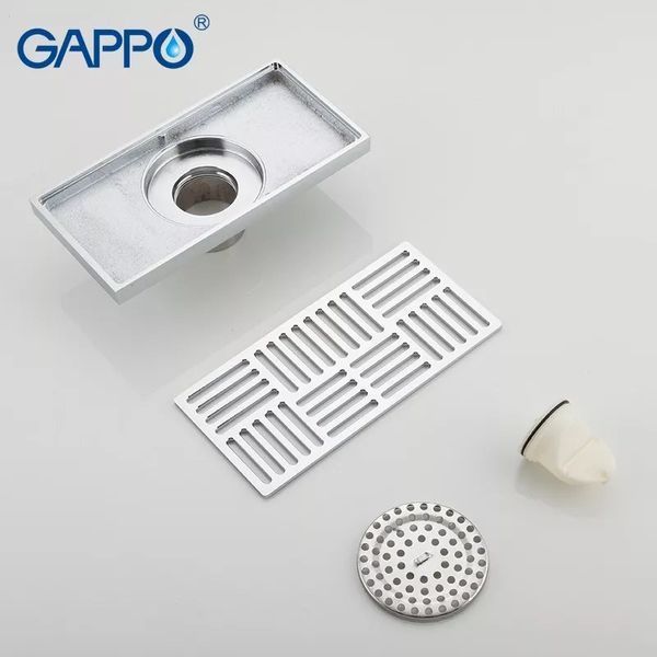 Трап для душу GAPPO G82050, латунь, 100х200 мм, хром 1037676 фото