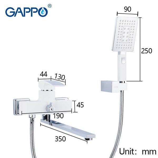 Змішувач для ванни GAPPO Jacob G2207-7 1033988 фото