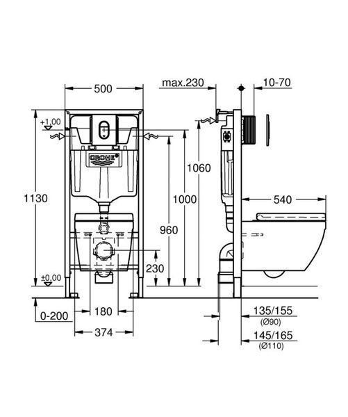 Grohe Комплект Solido 5-в-1 з клавішею Arena Cosmopolitan (39536000) 39536000 фото