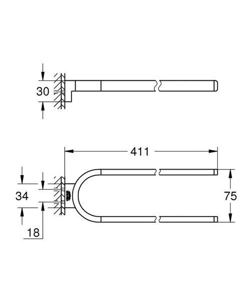 Grohe Selection Держатель для полотенца, неповоротный (41059000) 41059000 фото
