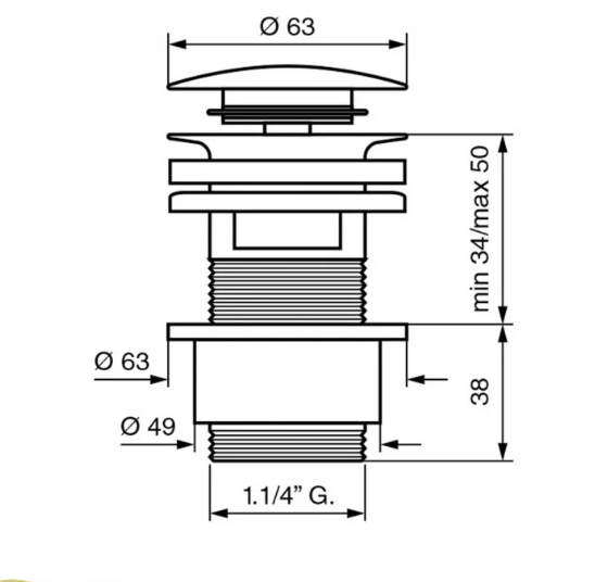 Пробка 1" 1/4 бронза BR C05516 BR C05516 фото