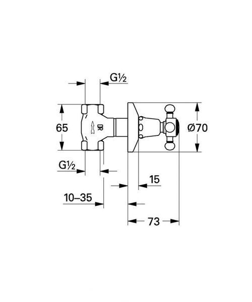 Grohe Встроенный вентиль 1/2 (29800000) 29800000 фото