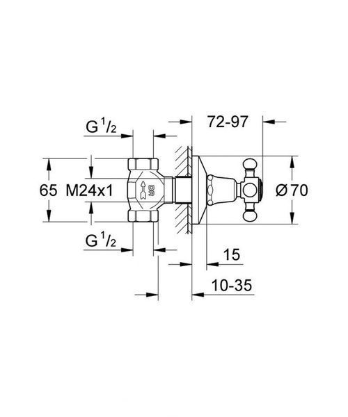 Grohe Встроенный вентиль 1/2 (29800000) 29800000 фото