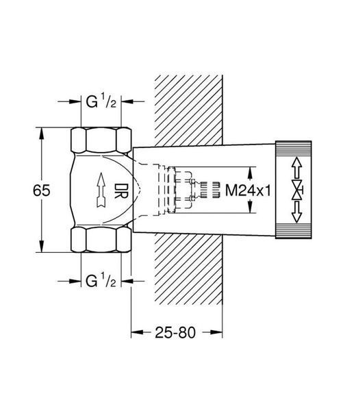 Grohe Встроенный вентиль 1/2 (29800000) 29800000 фото