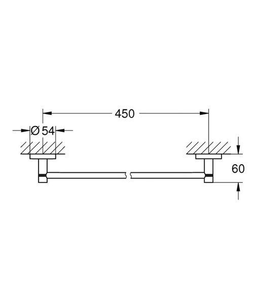 Grohe Essentials Тримач для банного рушника 500 мм (40688DC1) 40688DC1 фото