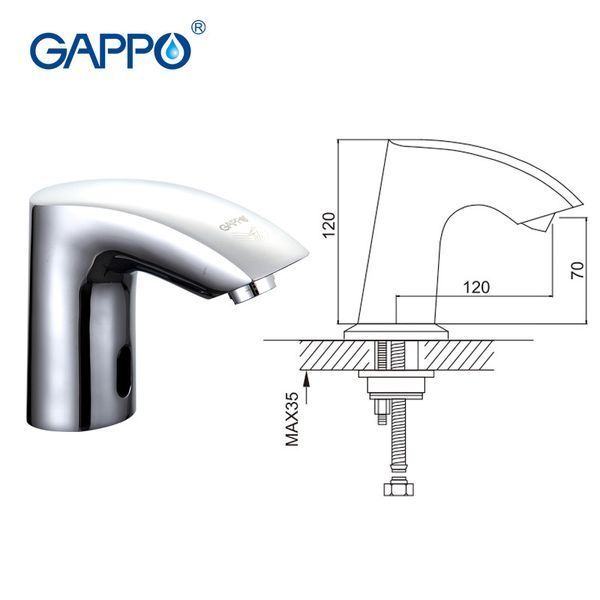 Смеситель сенсорный для раковины GAPPO G518 1034053 фото