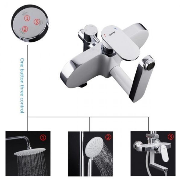 Душова система GAPPO G2419-8 білий/хром 1037420 фото
