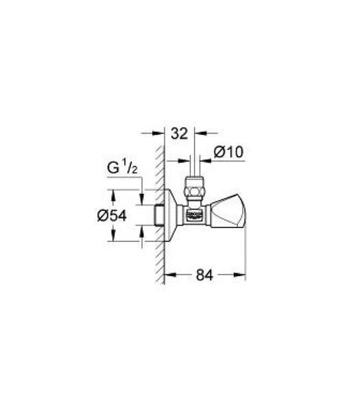 Grohe Вентиль кутовий 3_8 (22939000) 22939000 фото