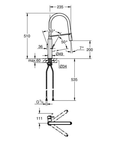Grohe Concetto Смеситель однорычажный для мойки (31491000) 31491000 фото