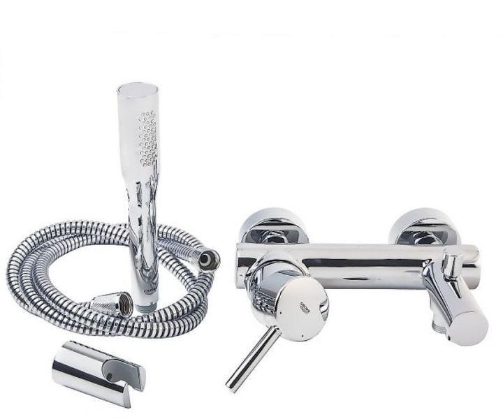 Grohe Concetto Смеситель однорычажный для ванны с душевым гарнитуром (32212001) 32212001 фото