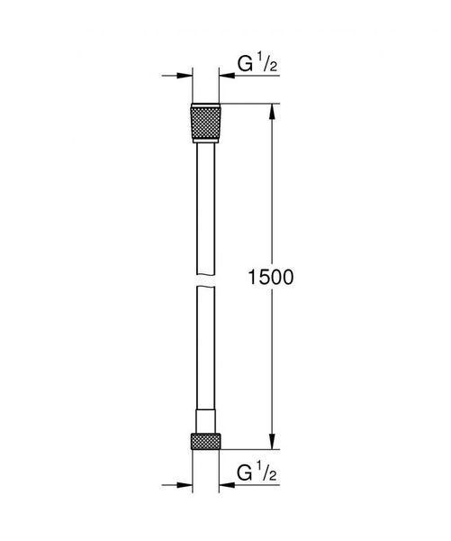 Grohe Silverflex TwistStop Душовий шланг 1500мм (28364001) 28364001 фото