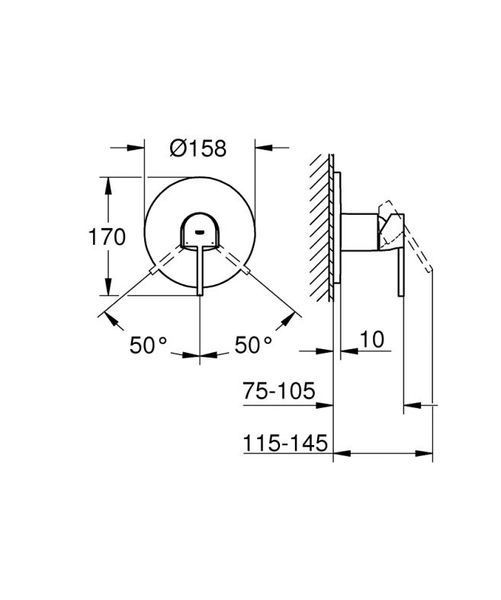 Grohe Plus Смеситель однорычажный для душа (24059003) 24059003 фото